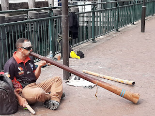 सिडनी के हलचल भरे सर्कुलर क्वे में घूमते हुए